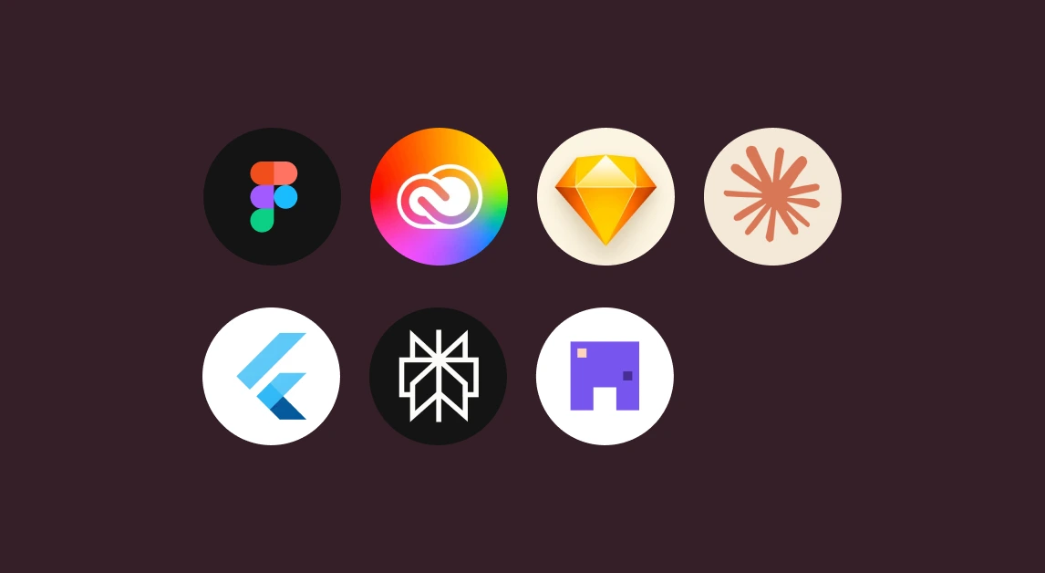 Figma, Creative Cloud, Claude, Perplexity, Flutter, Jira, Sketch